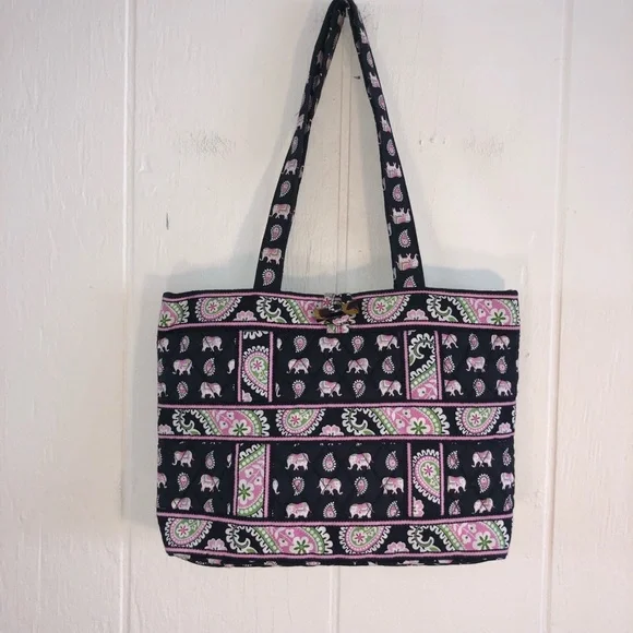 Vera Bradley pink elephant tic tac tote toggle - Picture 6 of 6